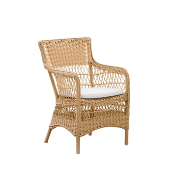 Sika-Design Outdoor Marie Trädgårdsstol med armstöd Inkl. Kudde - Naturlig