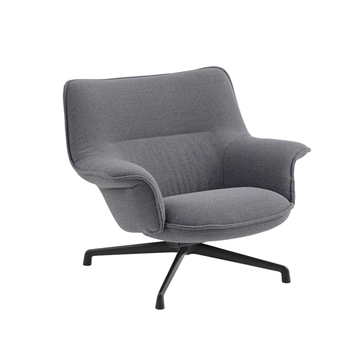 Muuto Doze Lounge Chair Low Back / Tube Base - Ocean 80/Antracite Black